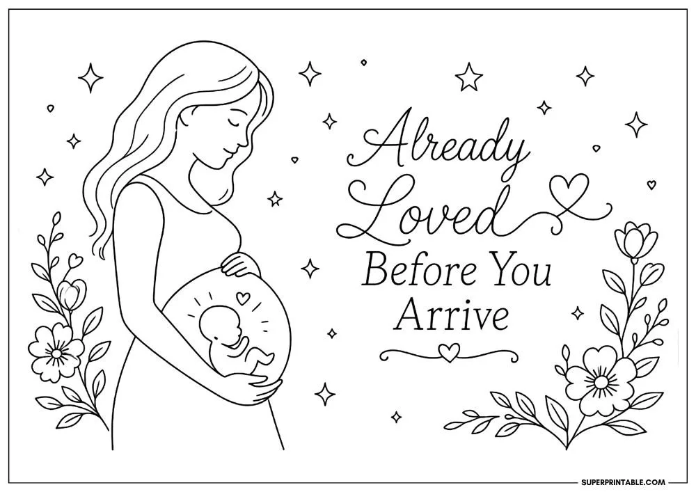 Moms To Be Mother's Day Coloring Pages 4