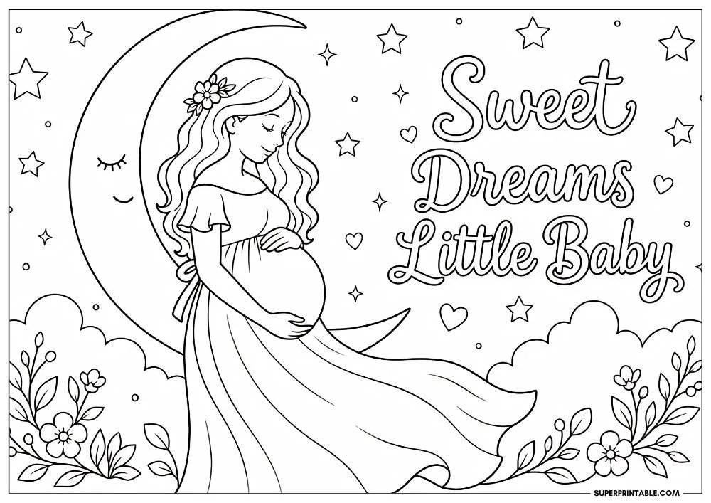 Moms To Be Mother's Day Coloring Pages 6