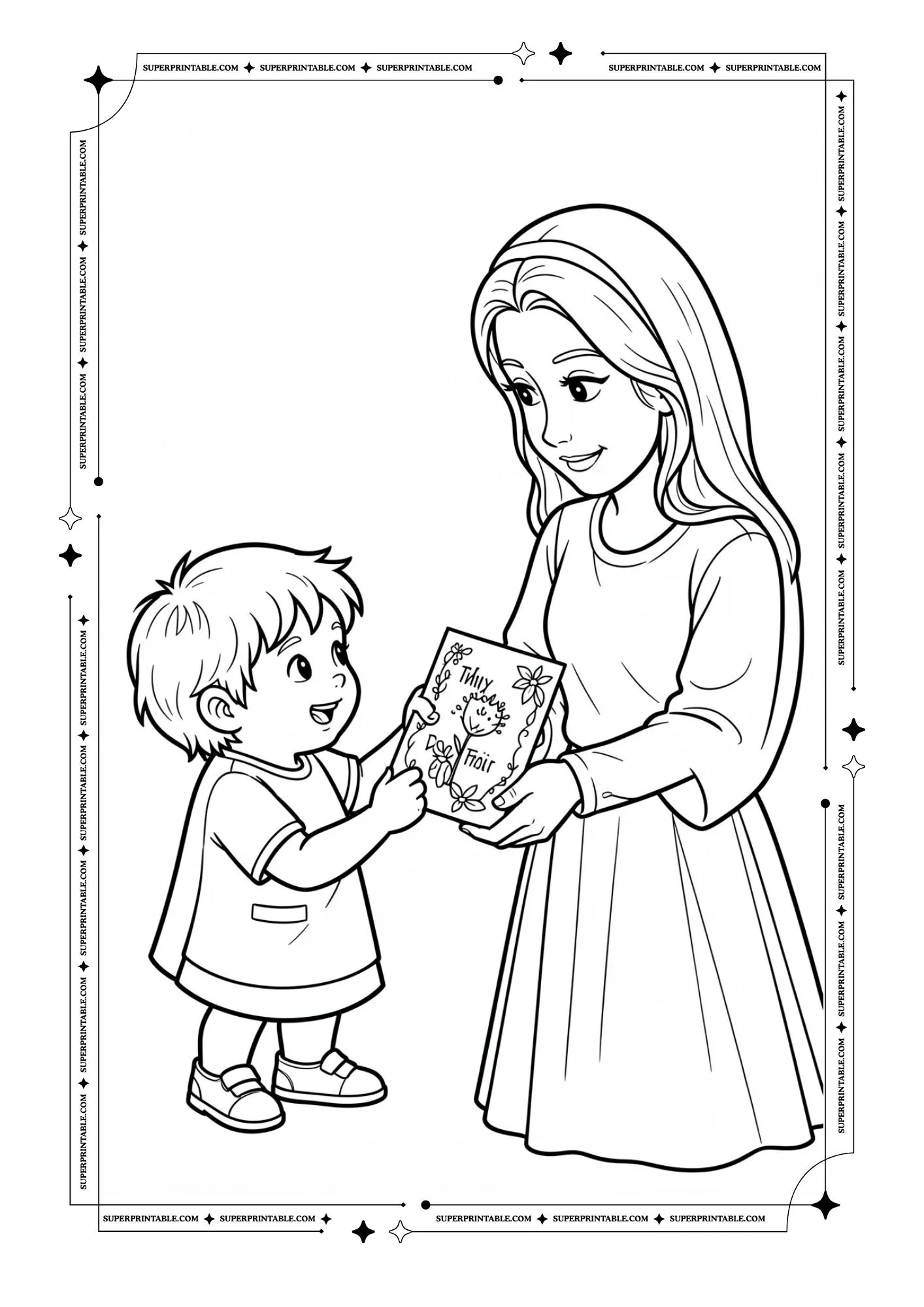 Mother's Day Coloring Page 3