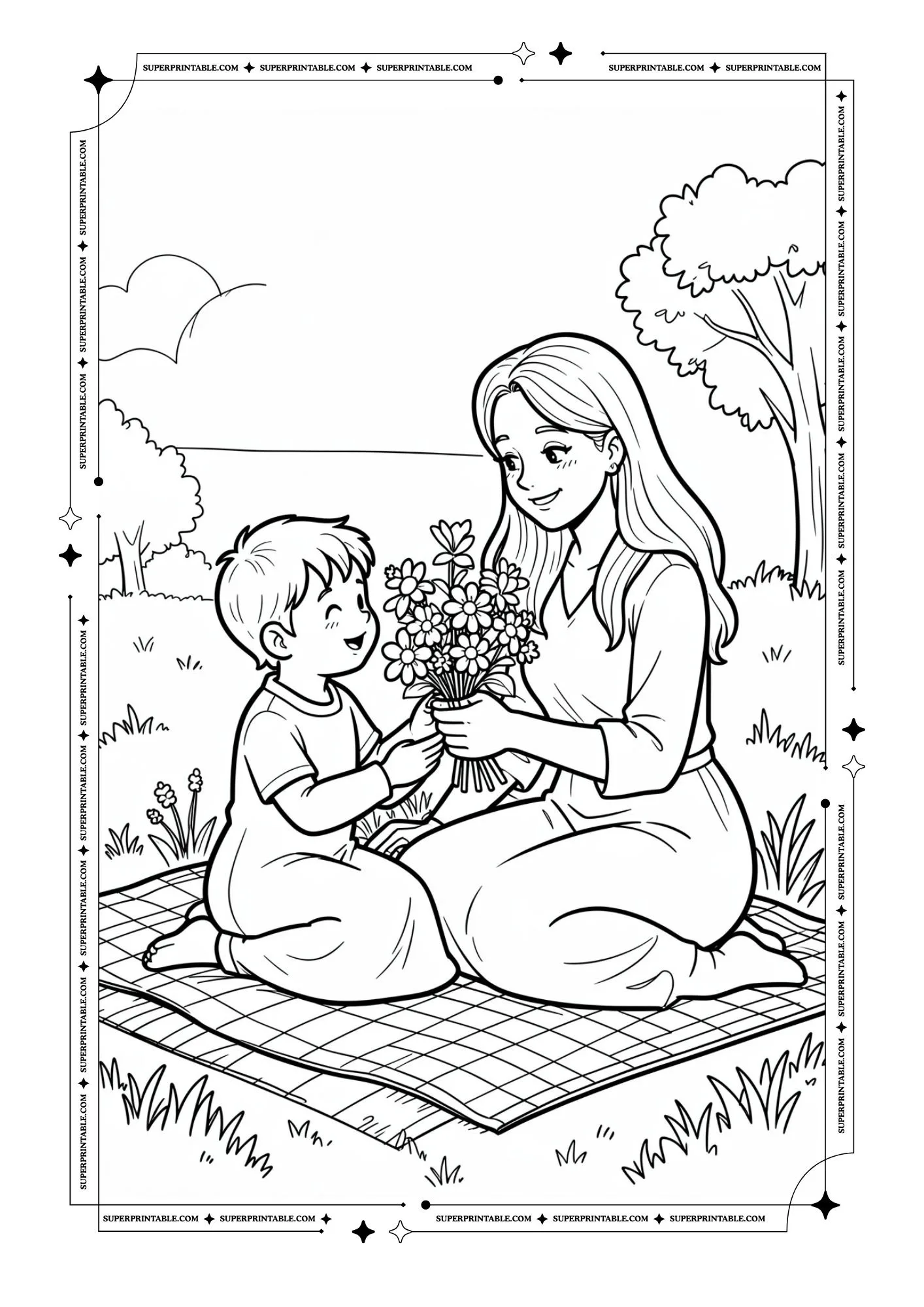 Mother's Day Coloring Page 5