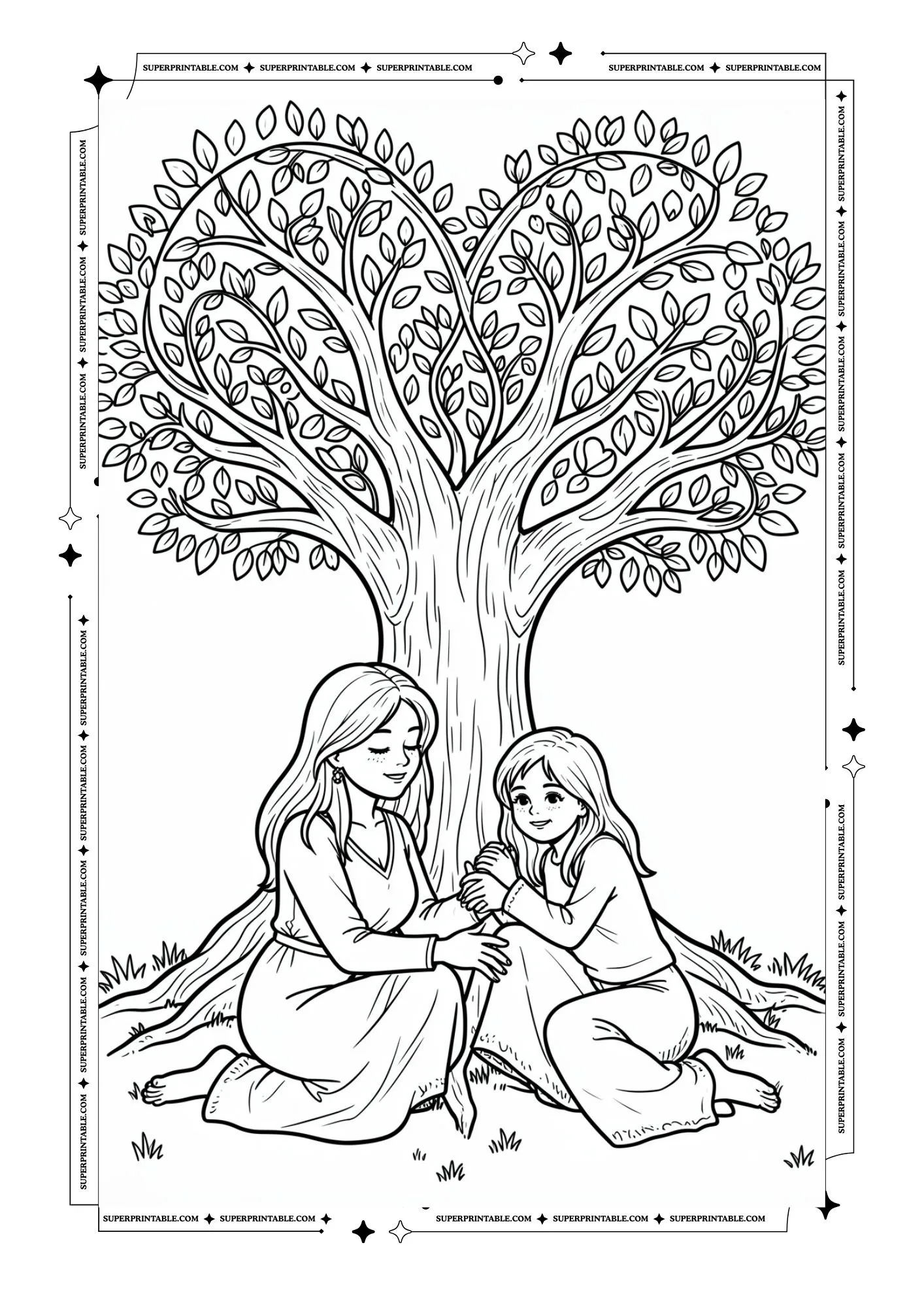 Mother's Day Coloring Page 6
