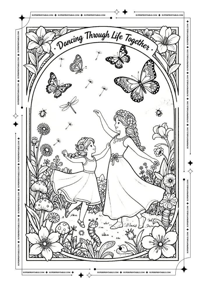 Mother's Day Greeting Card Coloring Pages 3