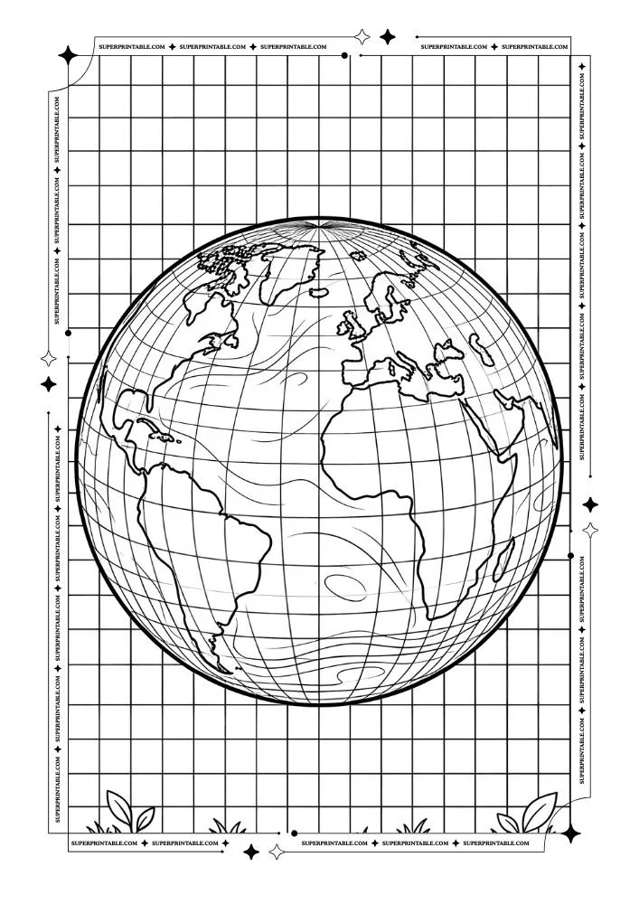 Optical Illusion Earth Day Coloring Pages 9
