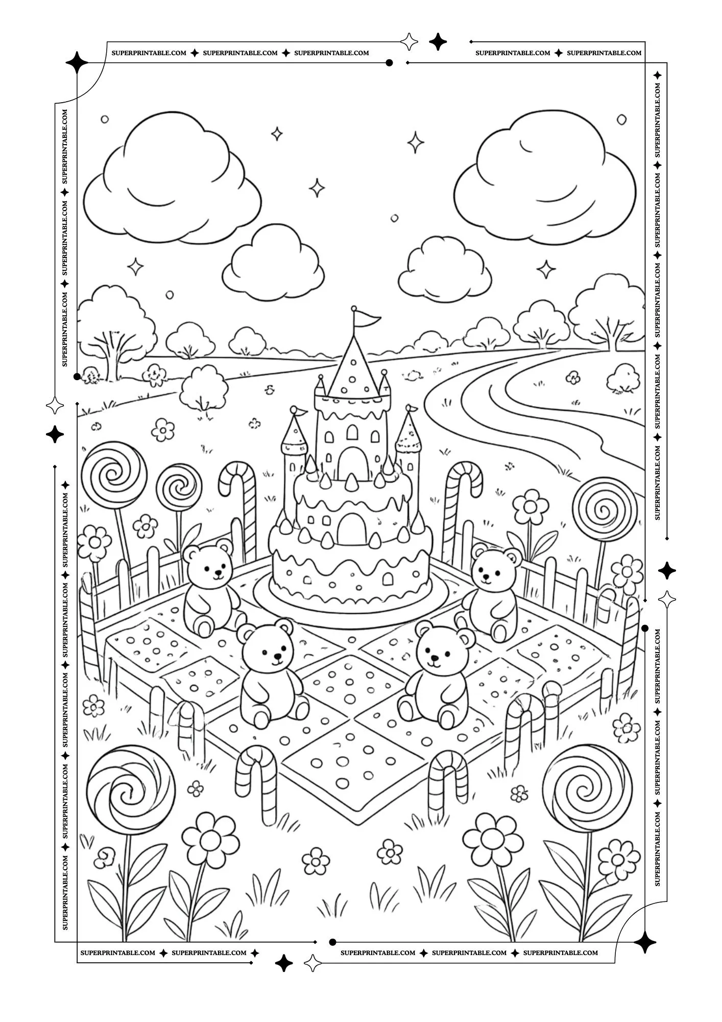 Picnic Outdoor Coloring Pages 10