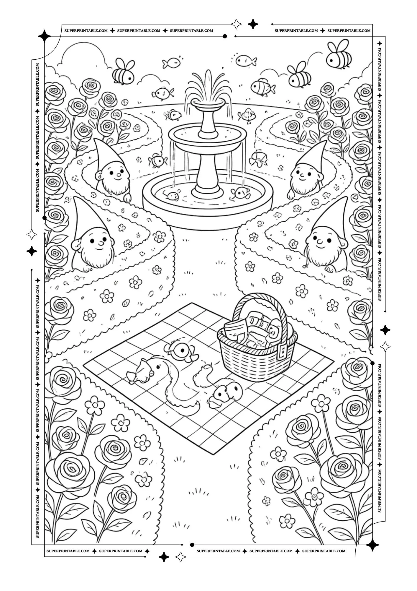 Picnic Outdoor Coloring Pages 11