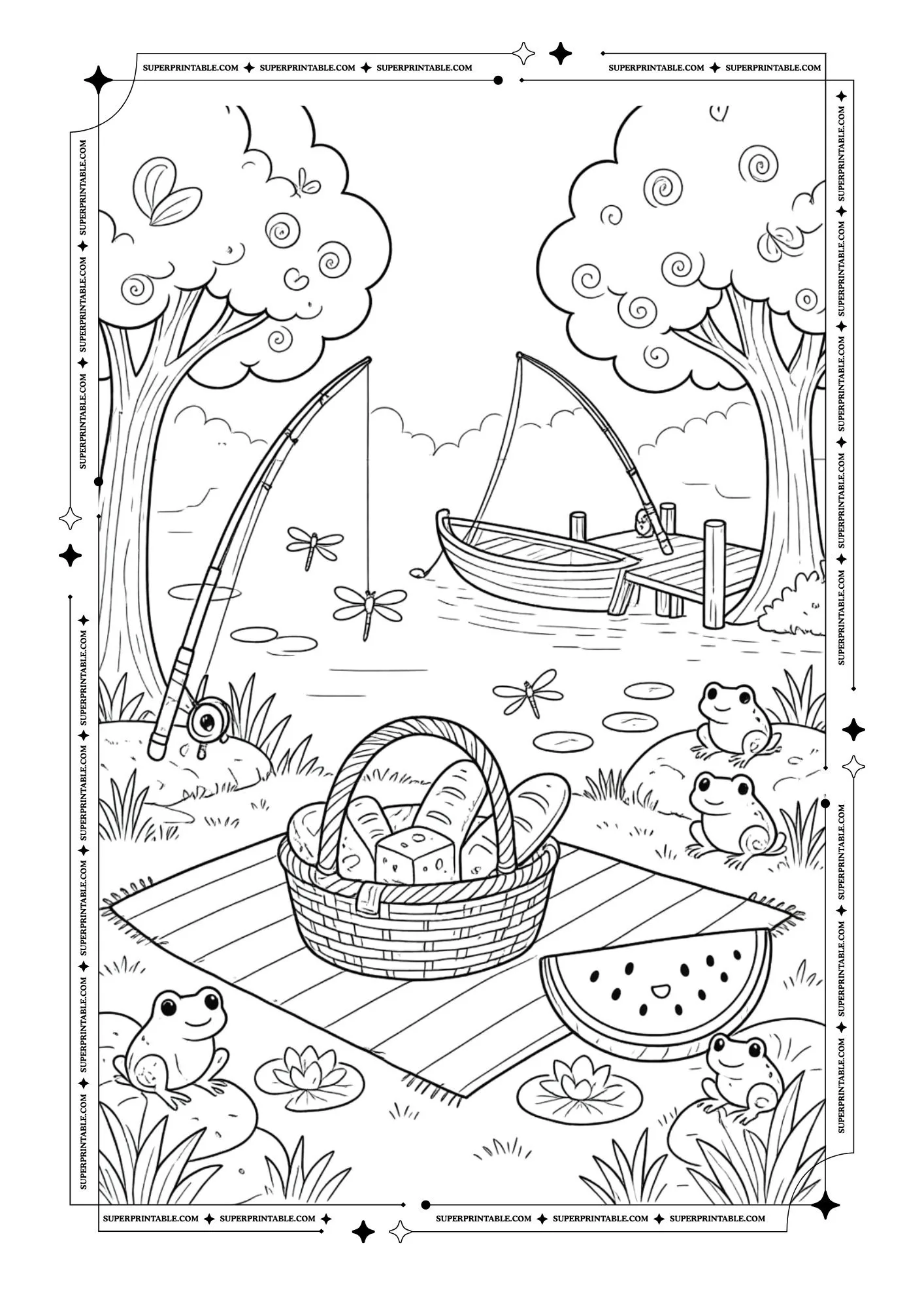 Picnic Outdoor Coloring Pages 4