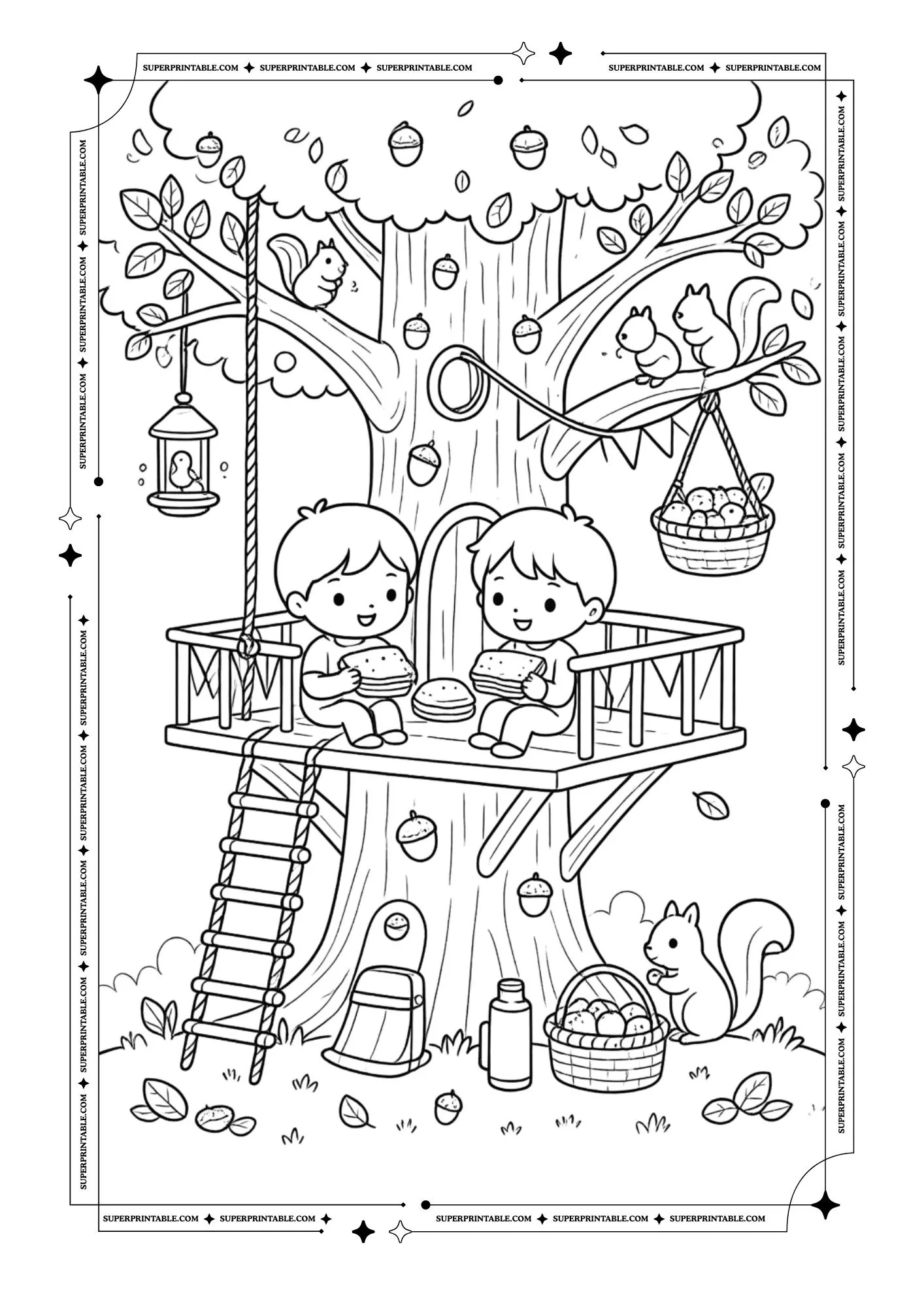 Picnic Outdoor Coloring Pages 5