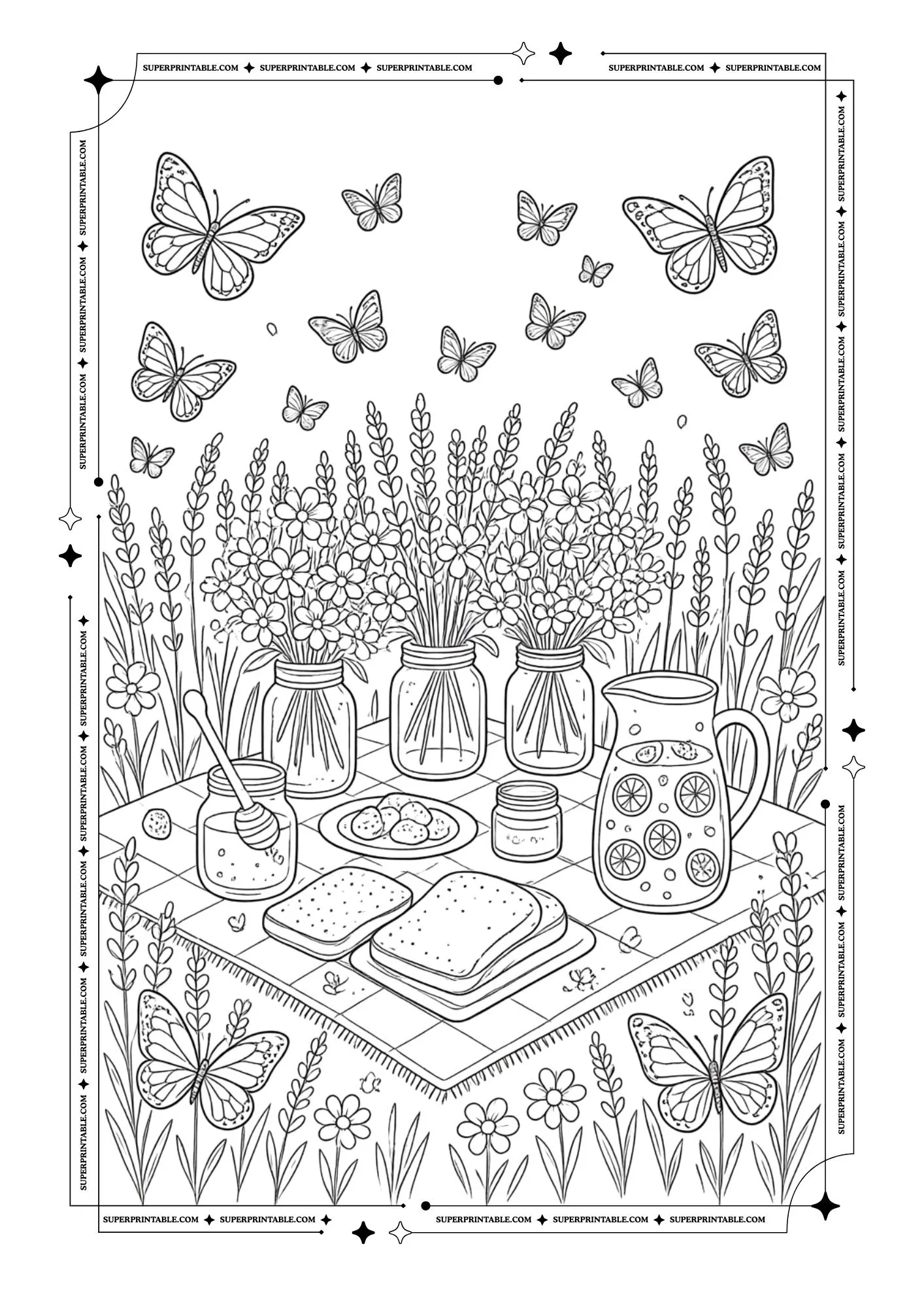 Picnic Outdoor Coloring Pages 6