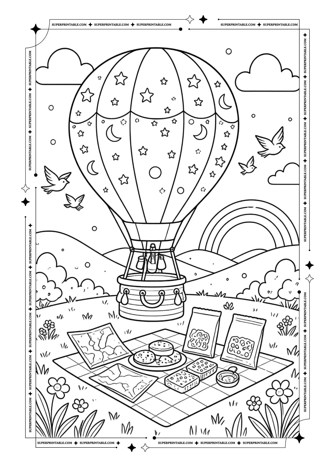 Picnic Outdoor Coloring Pages 7