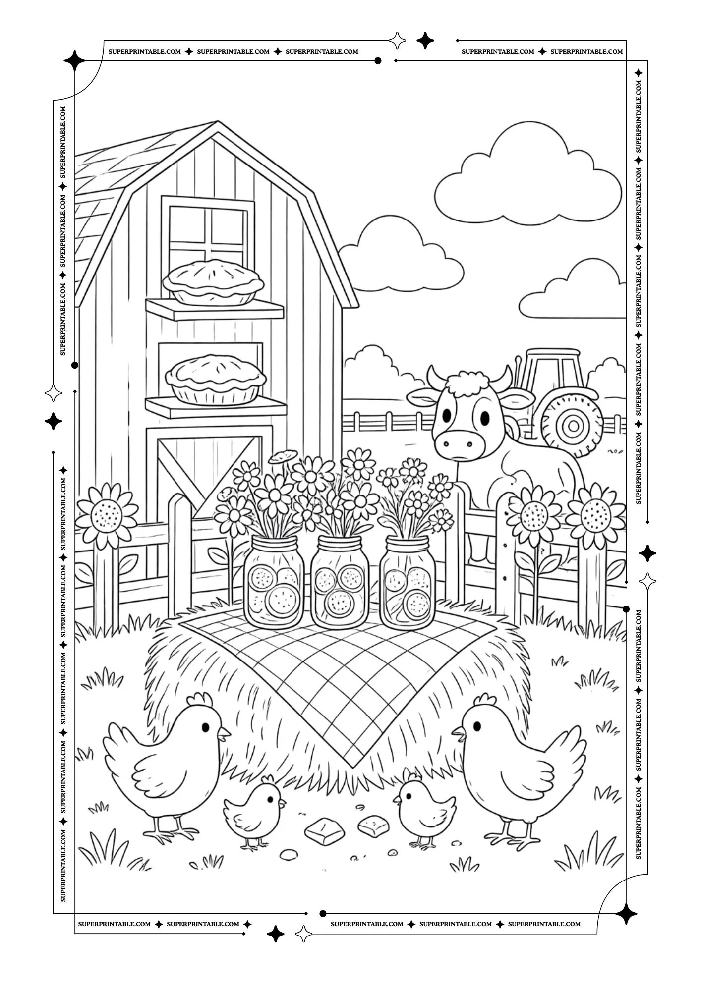 Picnic Outdoor Coloring Pages 8