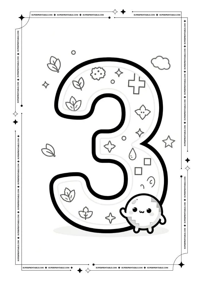 Pixel Earth Number Coloring Pages 4