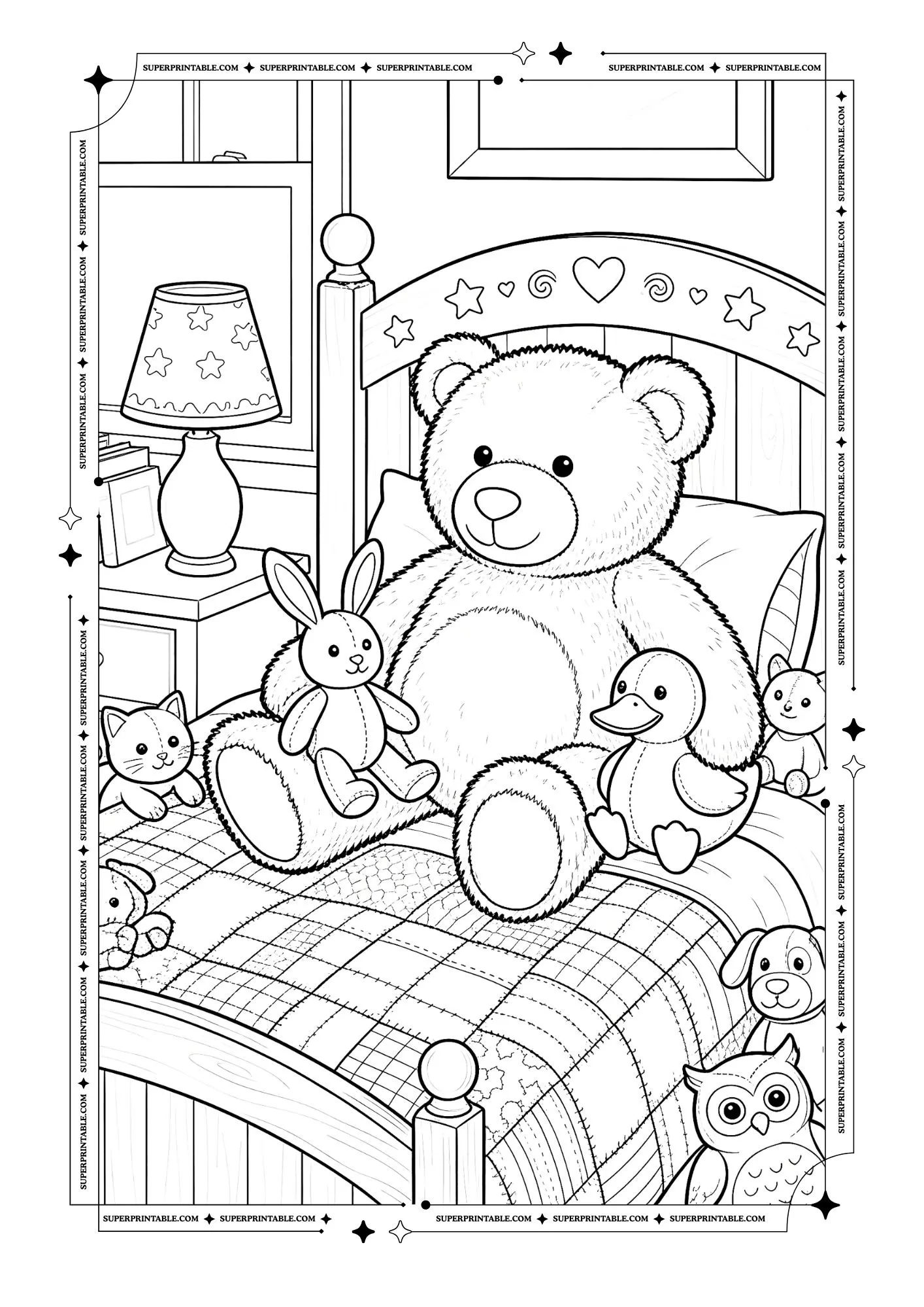 Plush Toys Coloring Pages 2