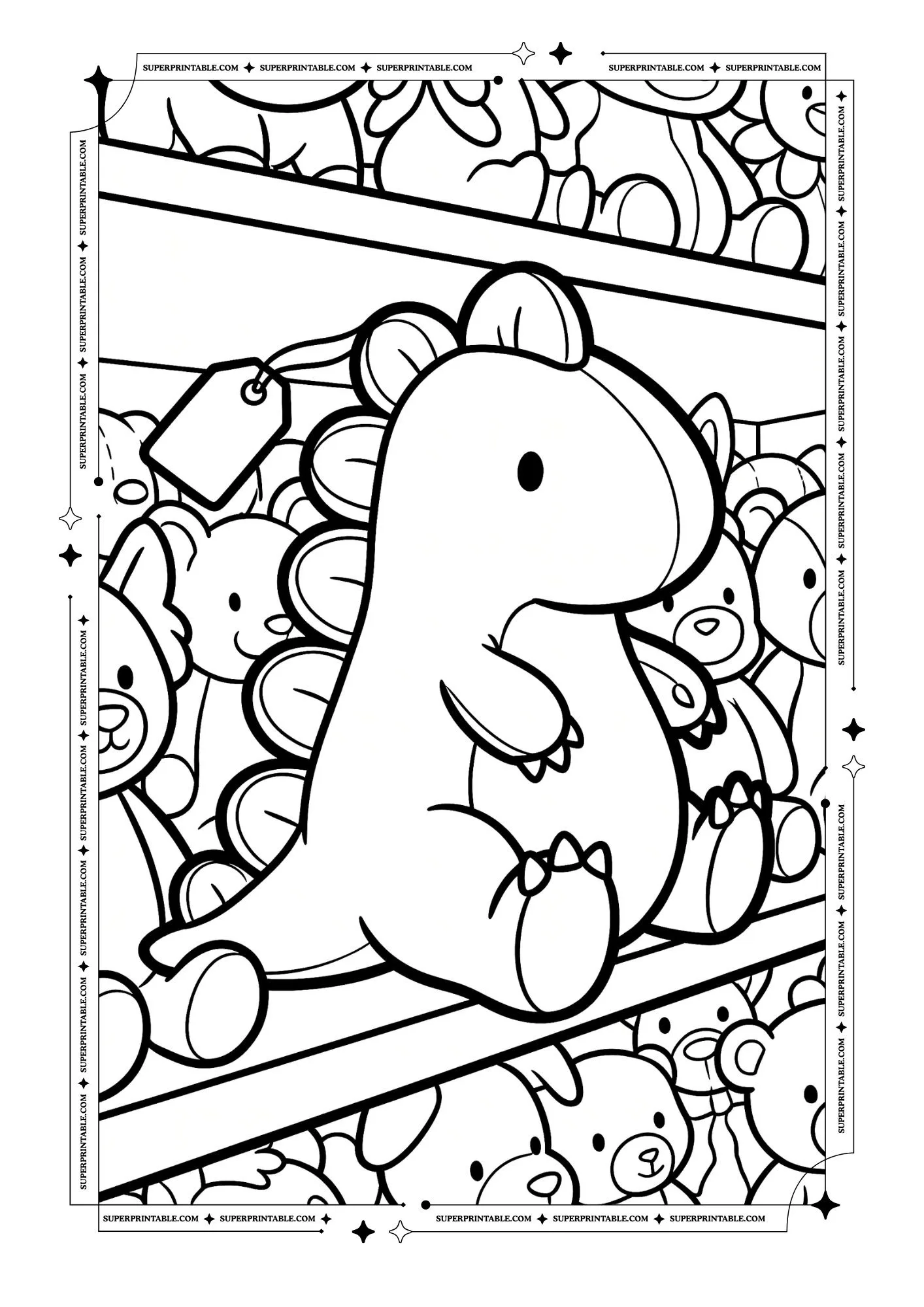 Plush Toys Coloring Pages 3