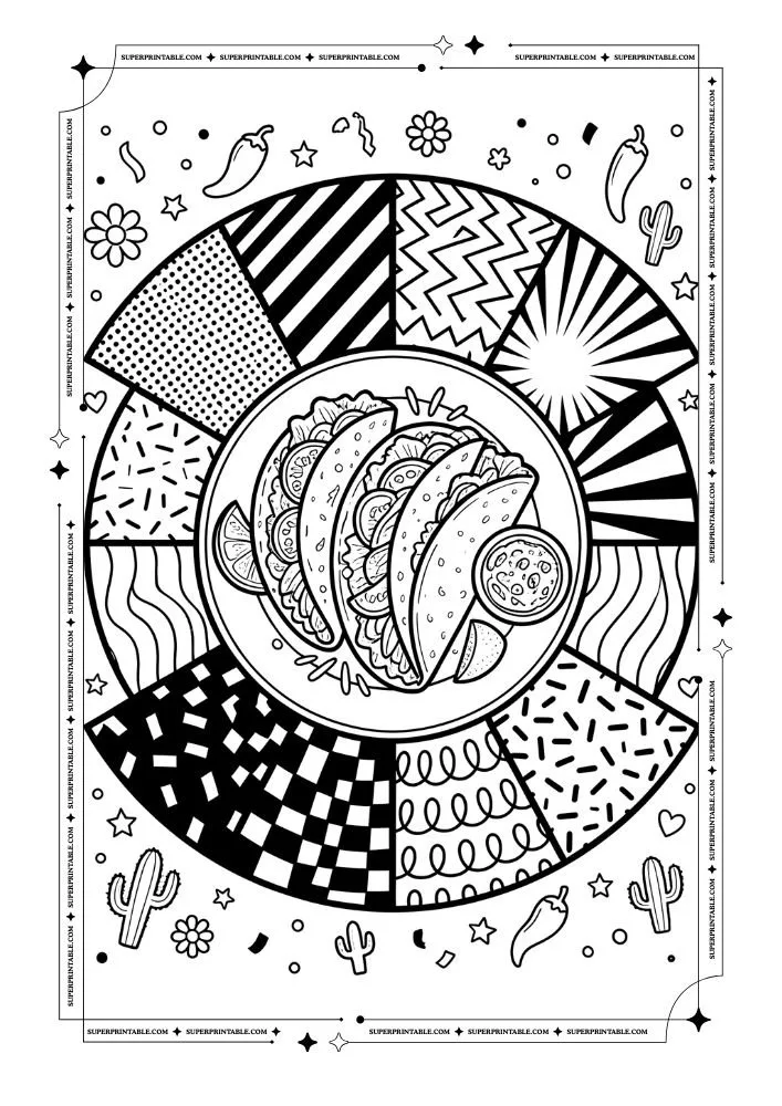 Pop Art Cinco De Mayo Coloring Pages 3