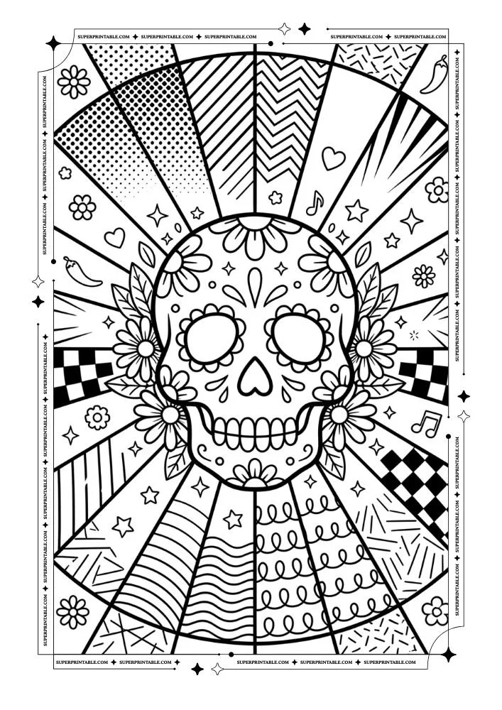 Pop Art Cinco De Mayo Coloring Pages 6