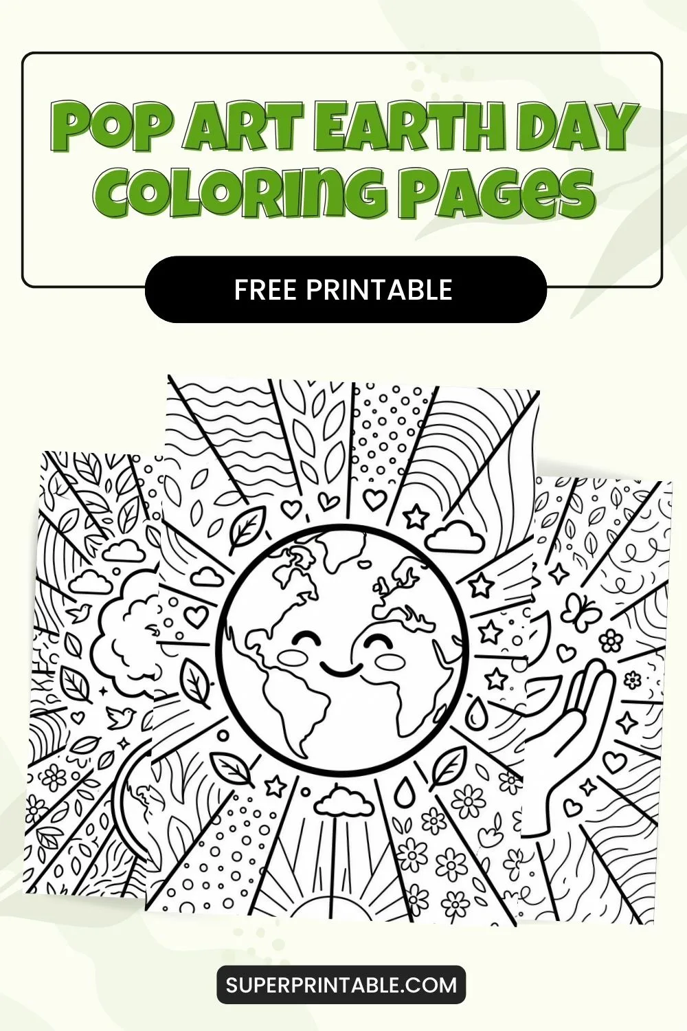 Pop Art Earth Day Coloring Pages Pinterest Image