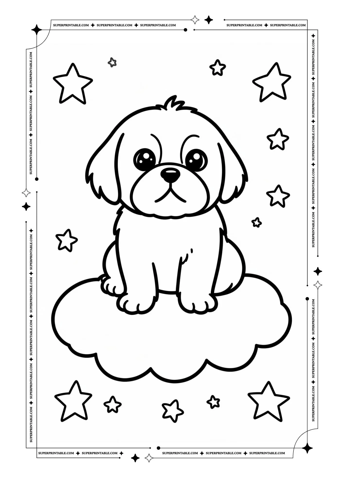Puppy Coloring Pages 1