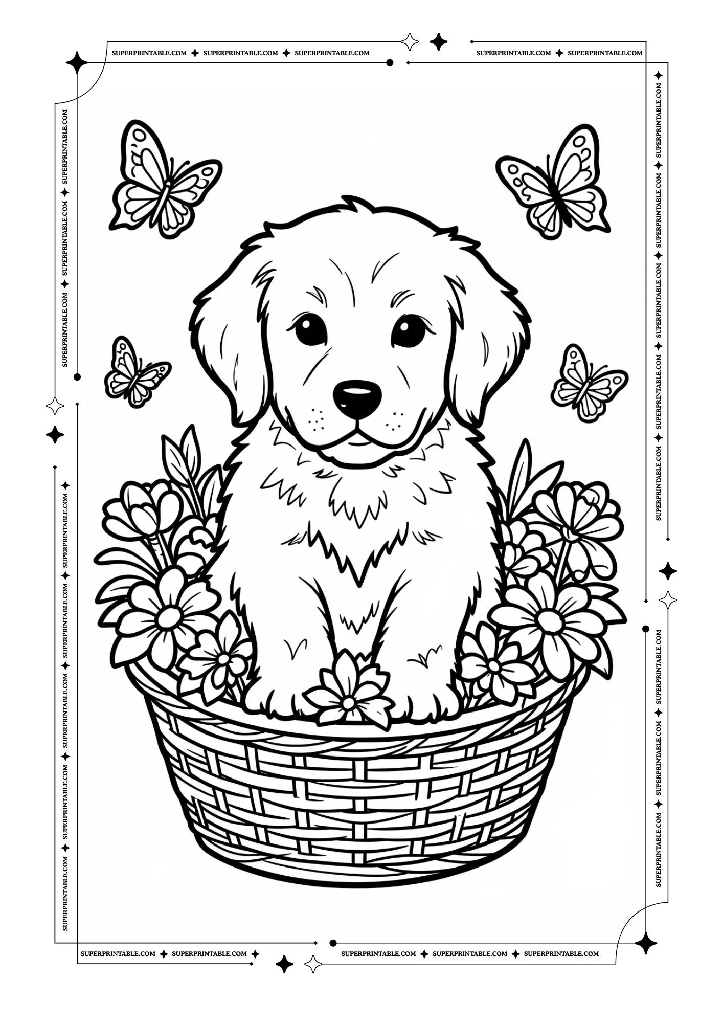 Puppy Coloring Pages 12