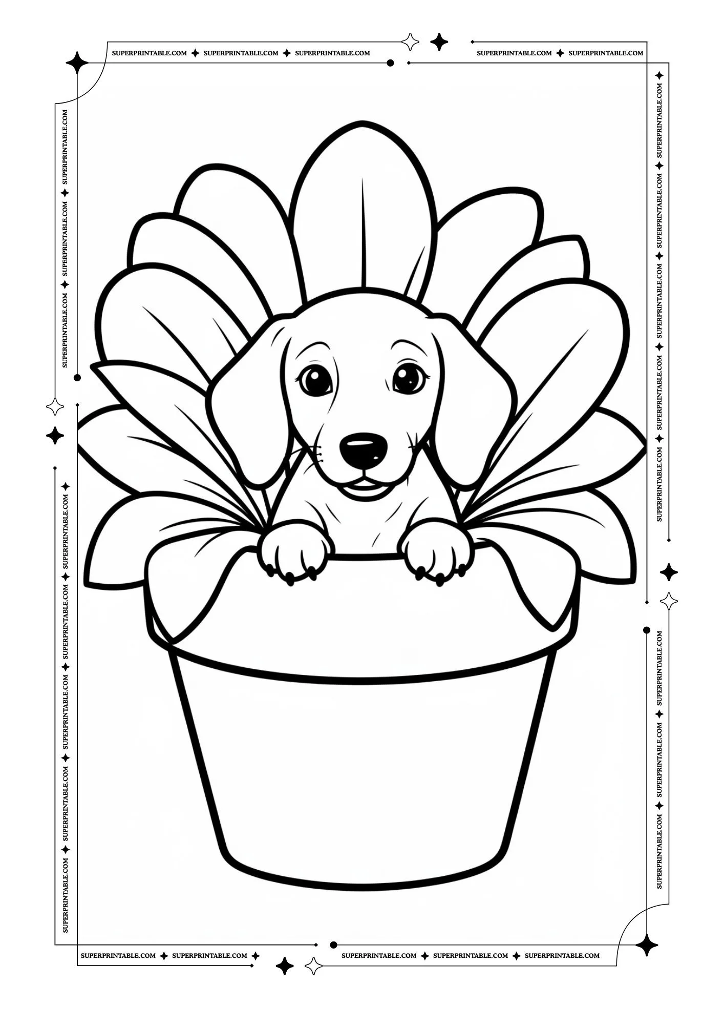 Puppy Coloring Pages 8