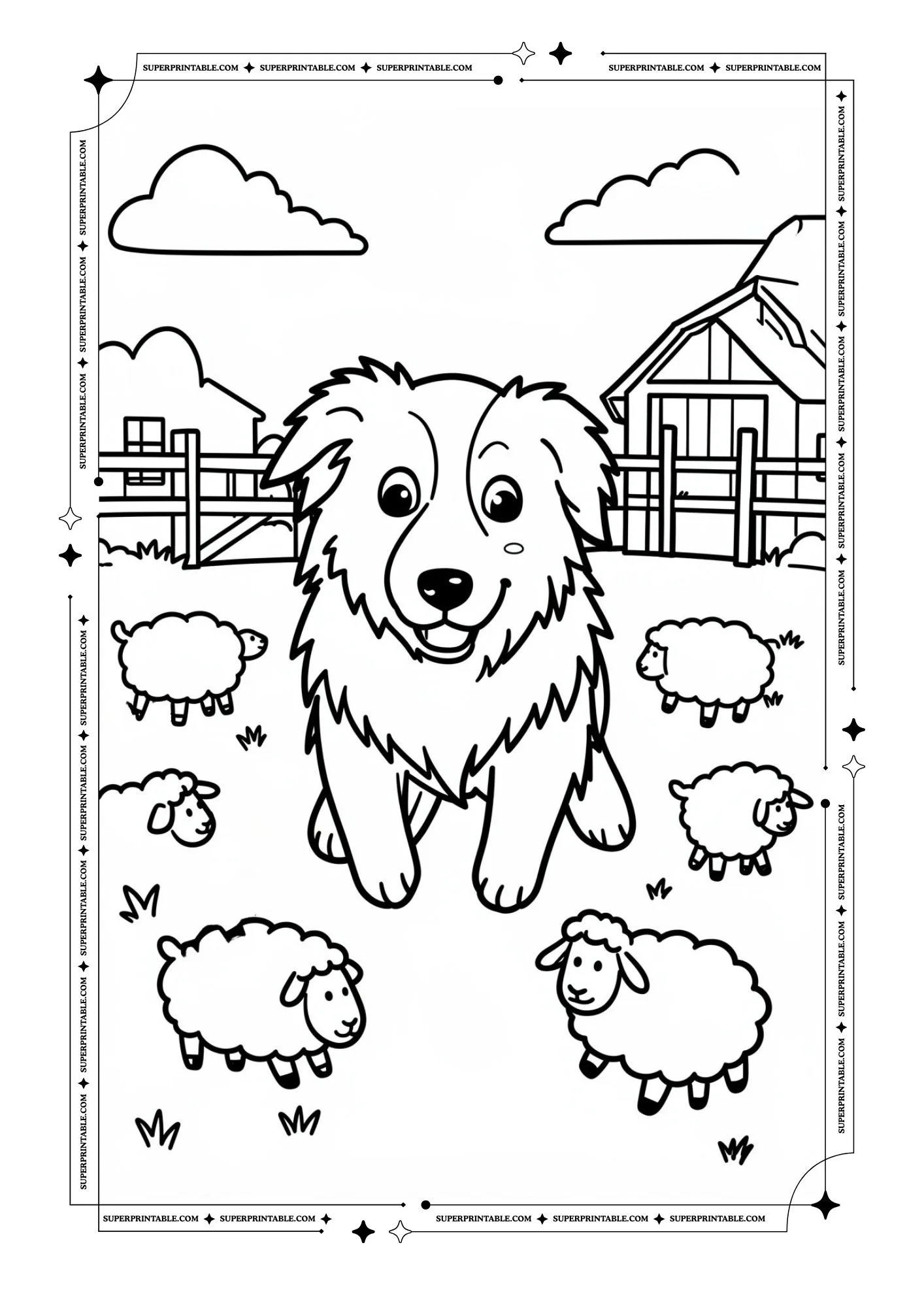 Puppy Coloring Pages 9