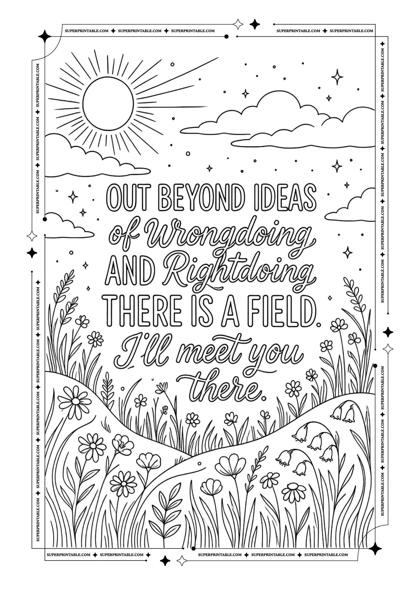 Rumi Quotes Coloring Pages 1