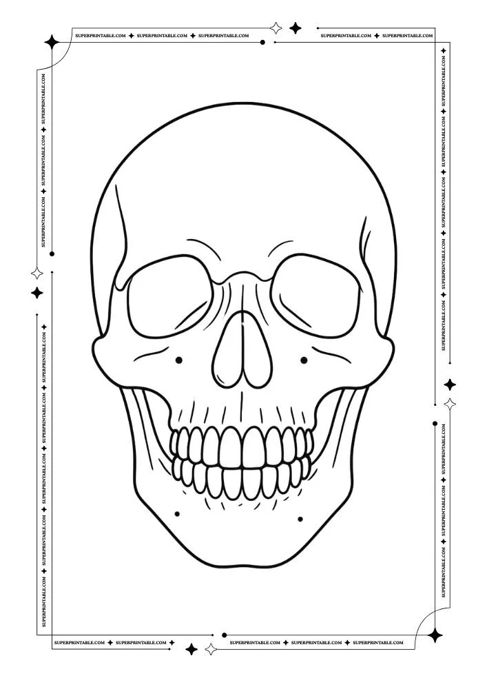 Skull Coloring Pages 11