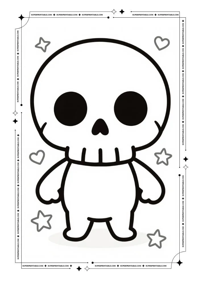 Skull Coloring Pages 3