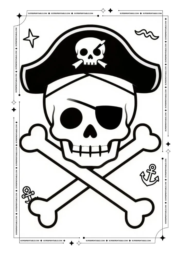 Skull Coloring Pages 4