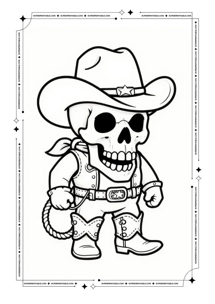 Skull Coloring Pages 6