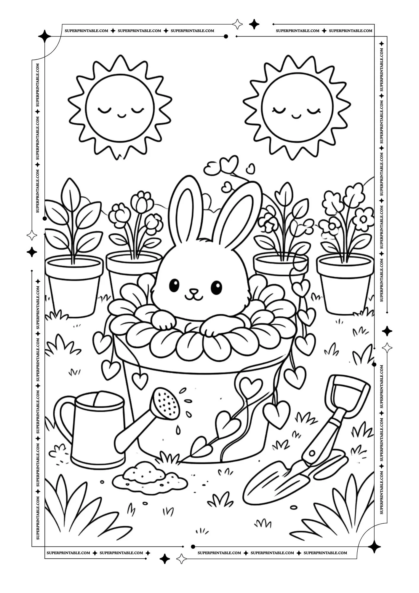 Sleeping Bunny Coloring Pages 10