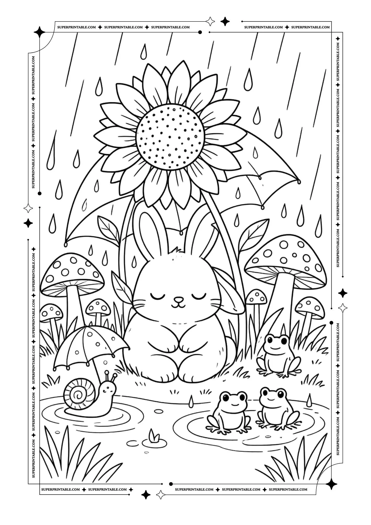 Sleeping Bunny Coloring Pages 11