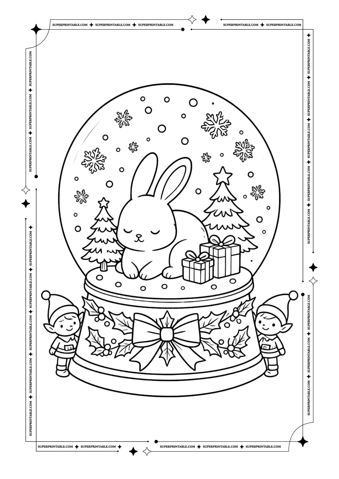 Sleeping Bunny Coloring Pages 7