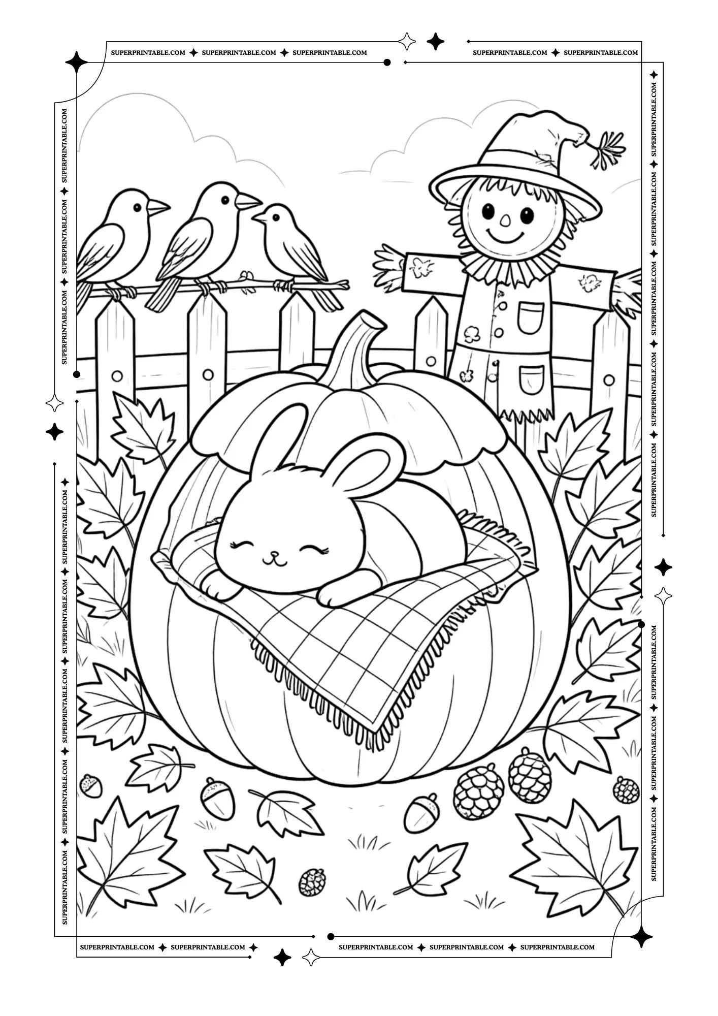 Sleeping Bunny Coloring Pages 9