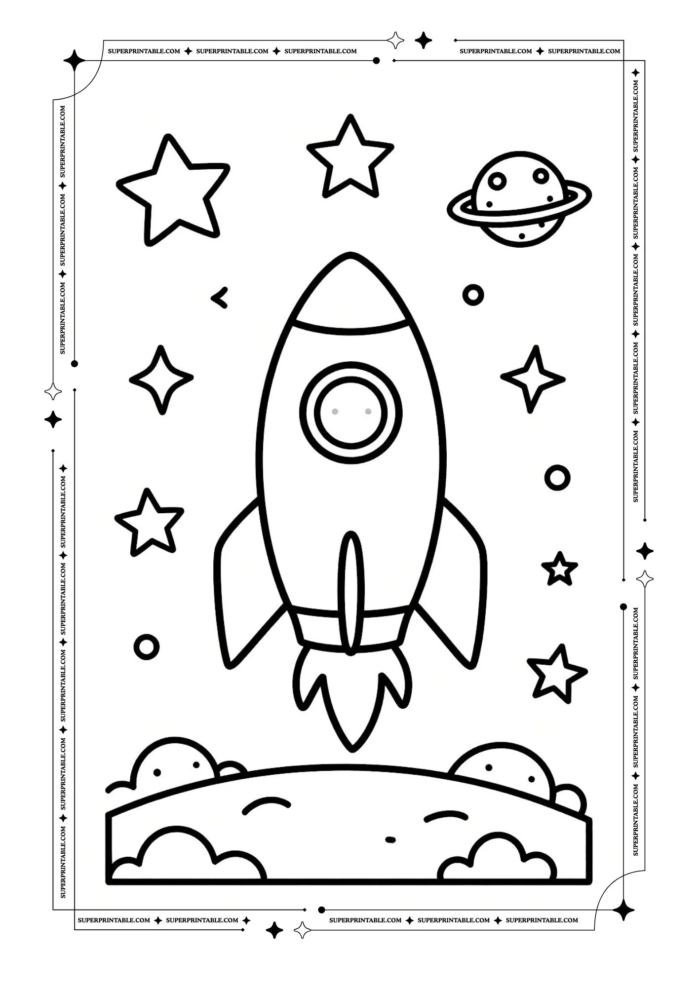 Space Coloring Pages 1