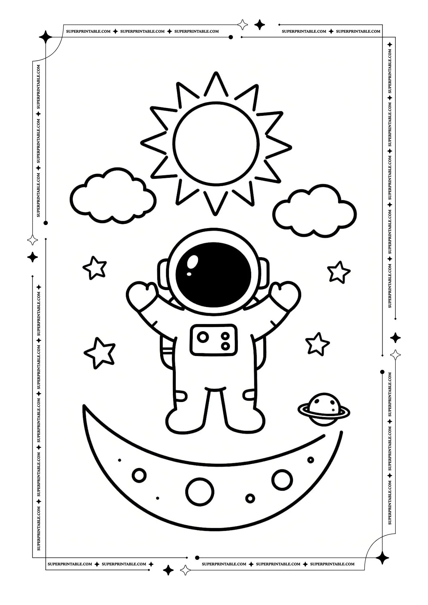 Space Coloring Pages 2