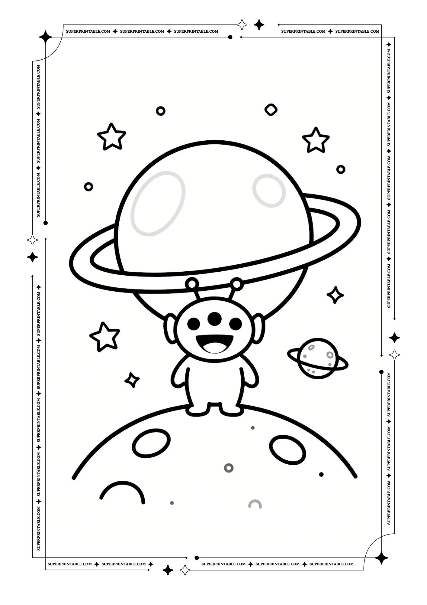 Space Coloring Pages 3