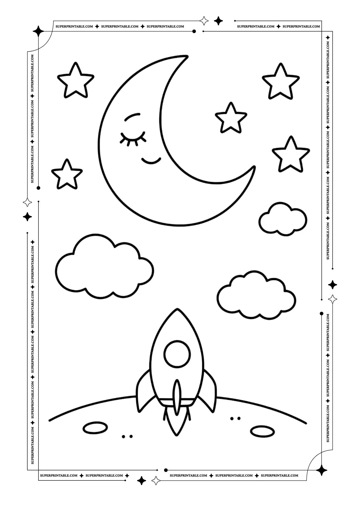 Space Coloring Pages 4