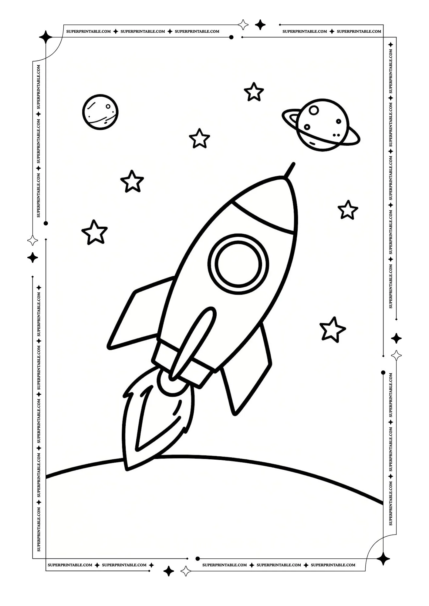 Space Coloring Pages 5