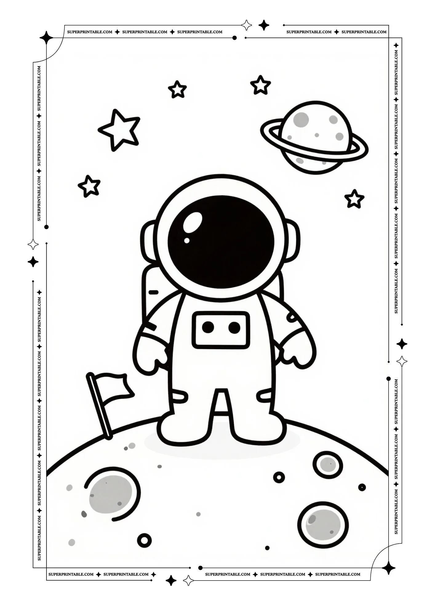 Space Coloring Pages 6