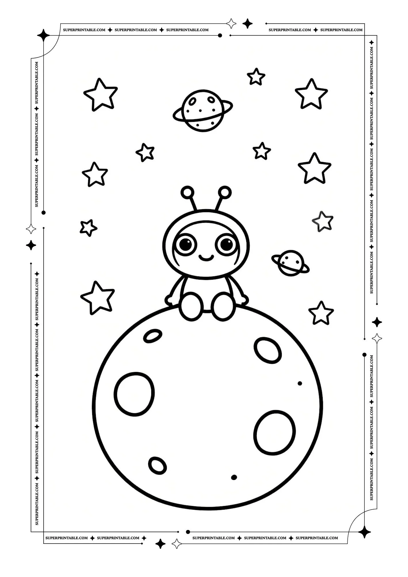 Space Coloring Pages 7