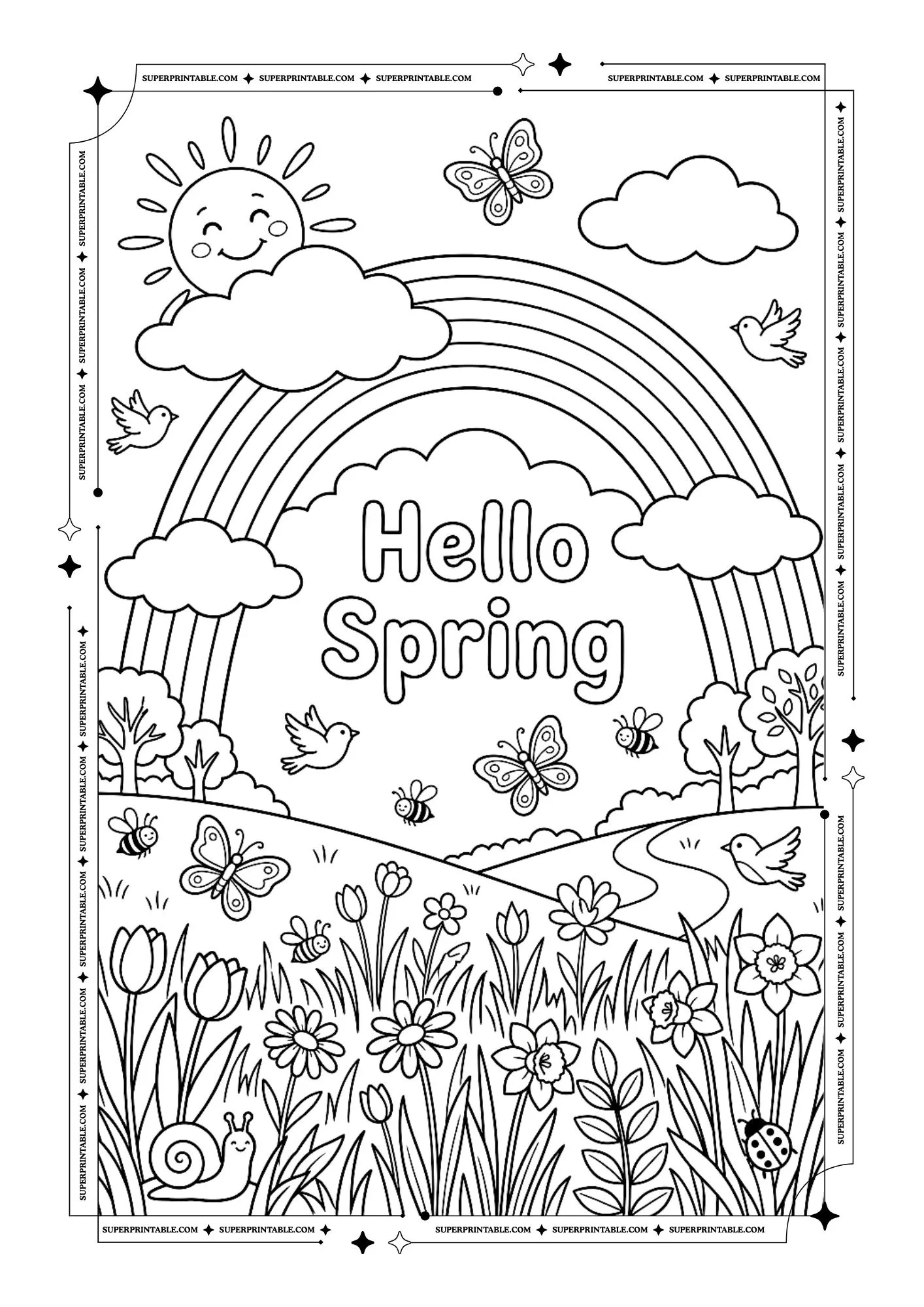 Spring Coloring Pages 1