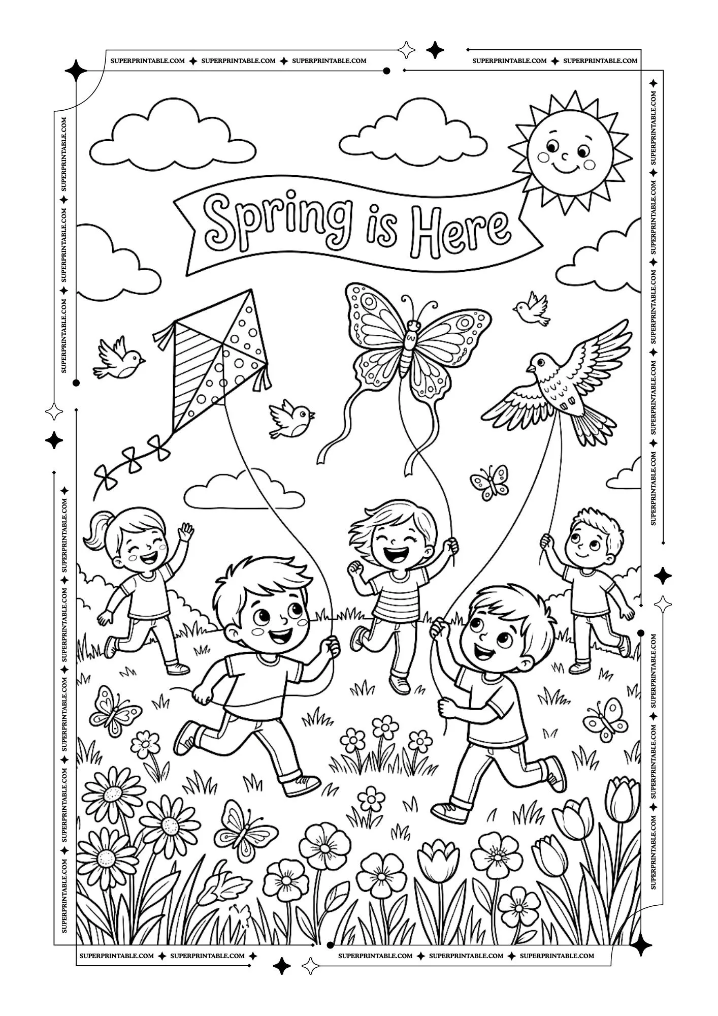 Spring Coloring Pages 3