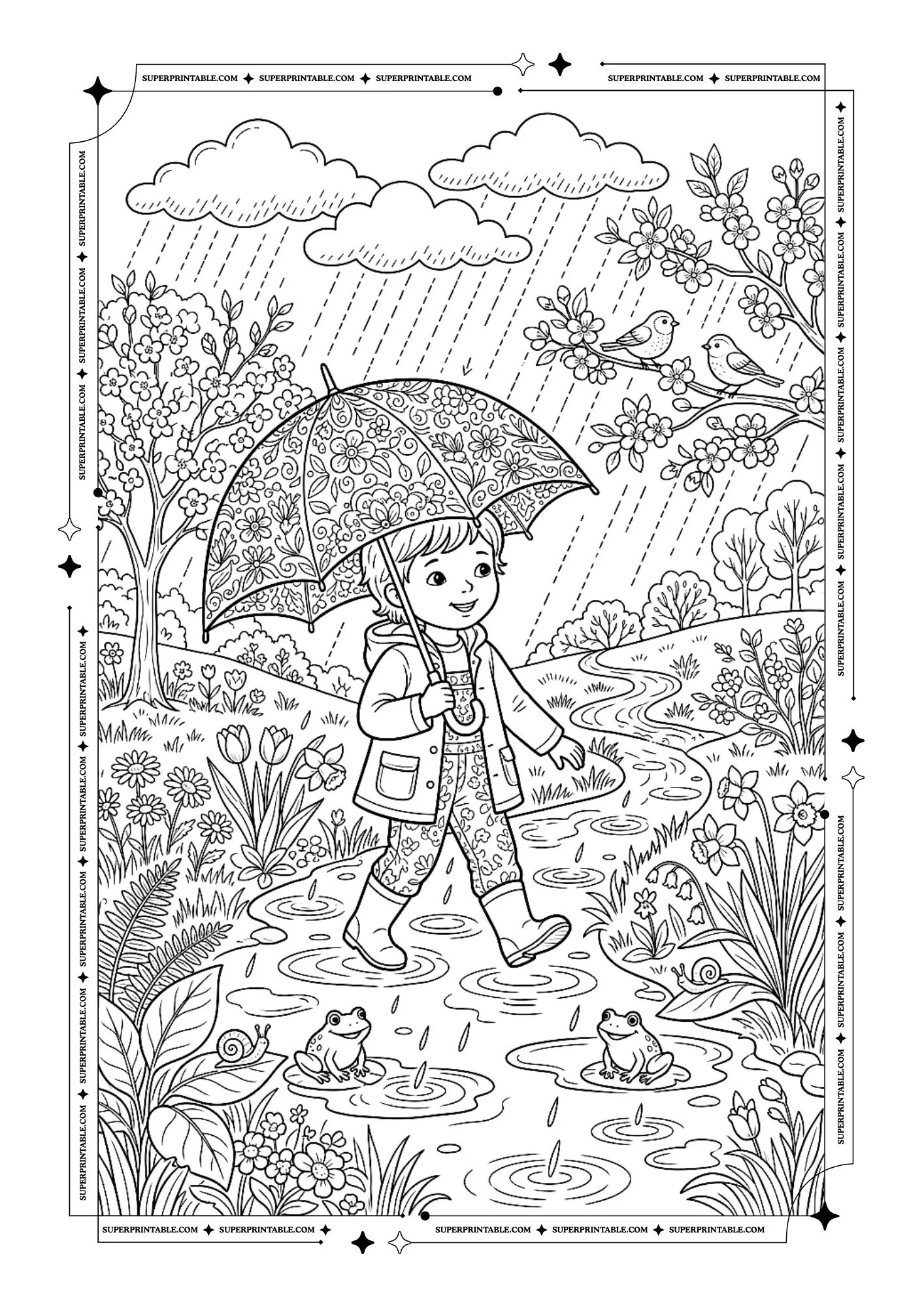 Spring Coloring Pages 4