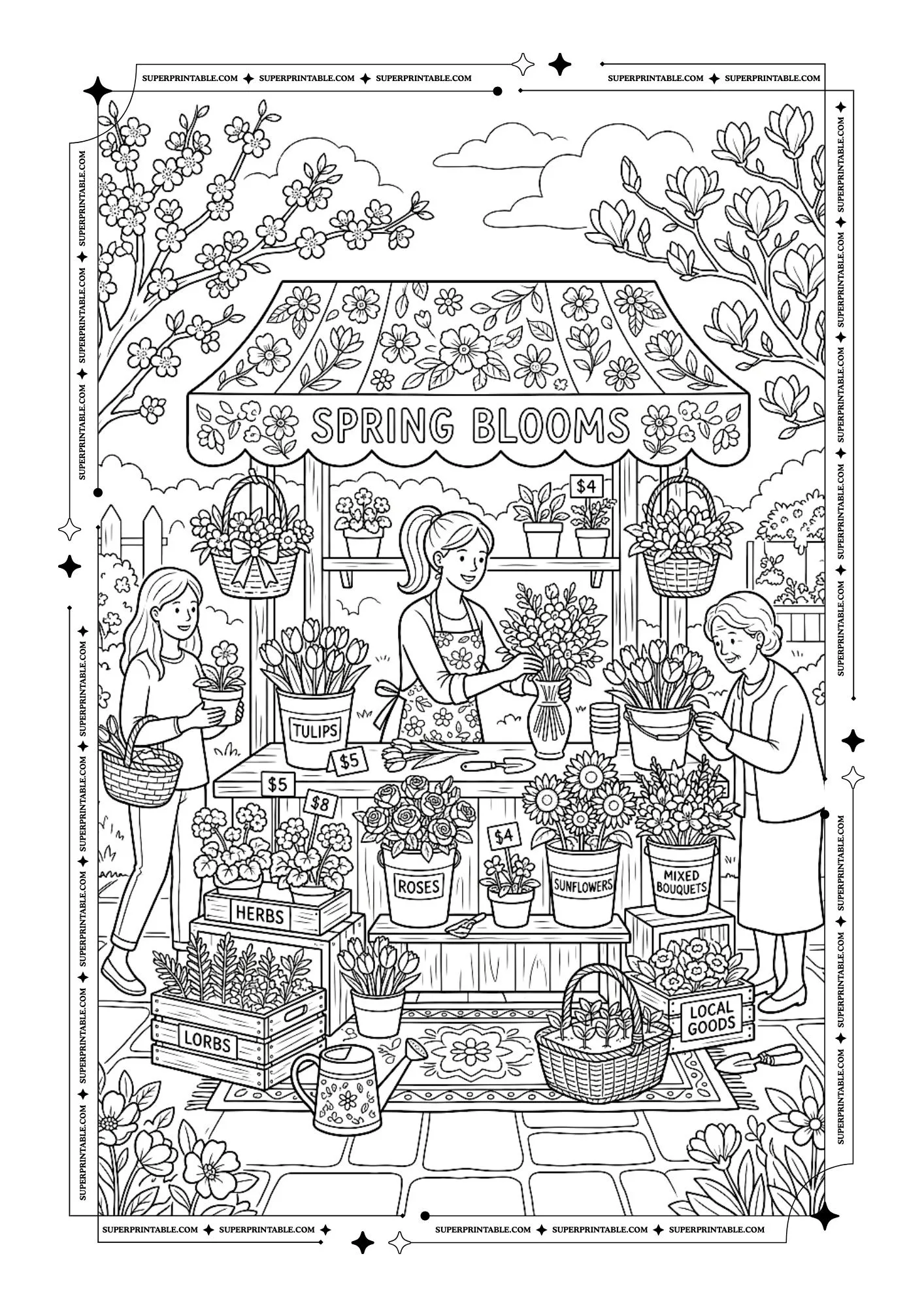 Spring Coloring Pages 6