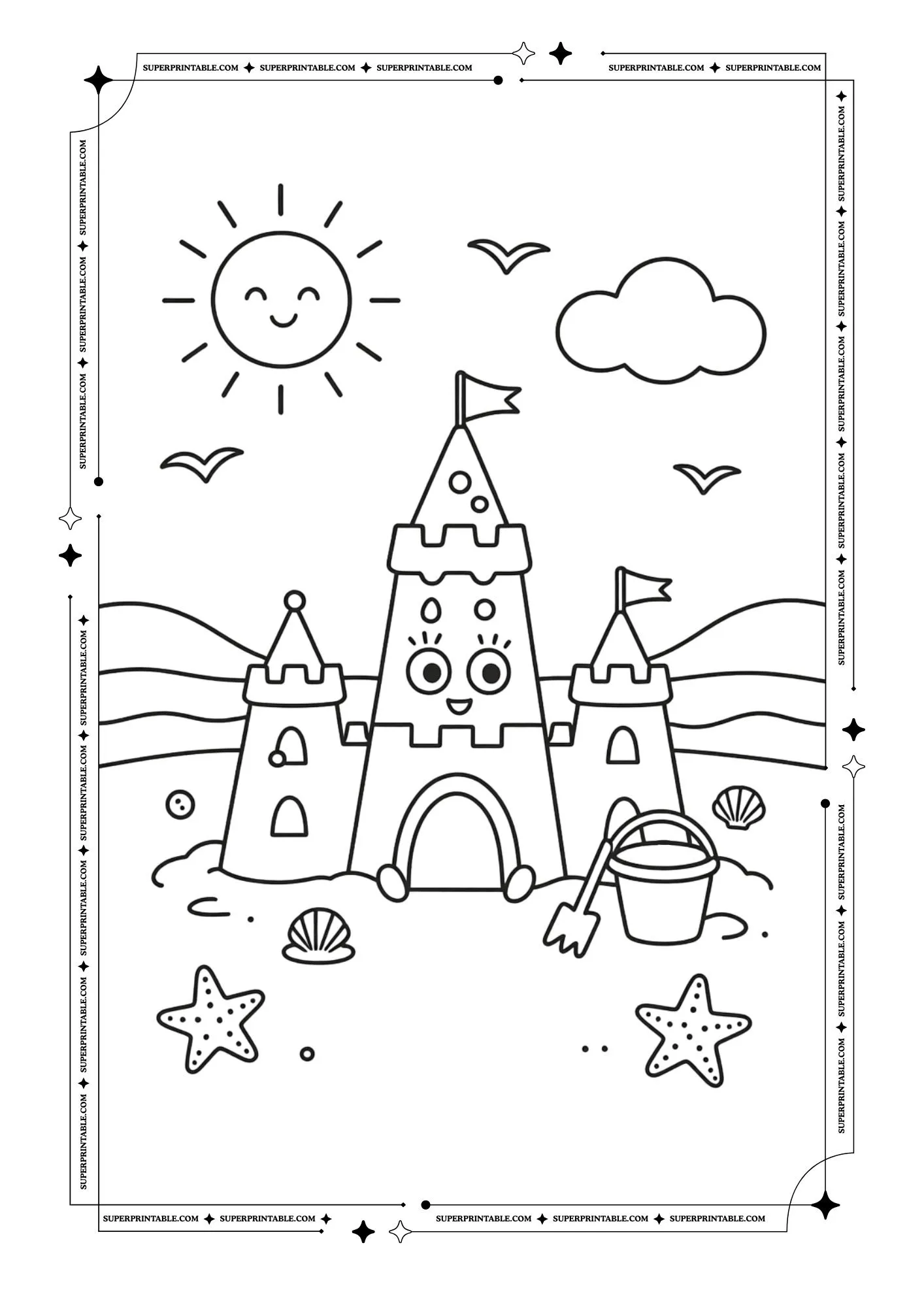 Summer Fun Coloring Pages 4