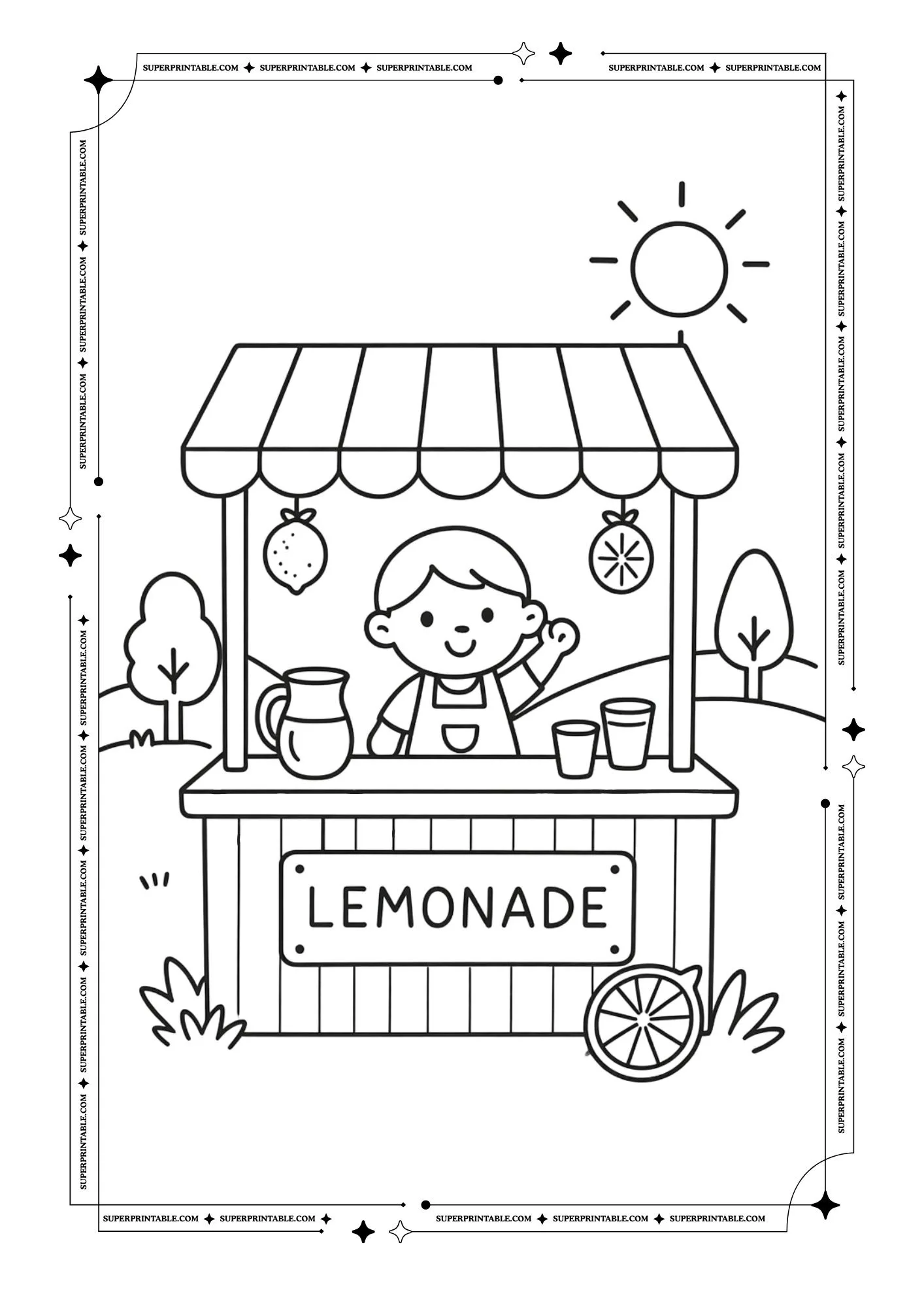 Summer Fun Coloring Pages 6