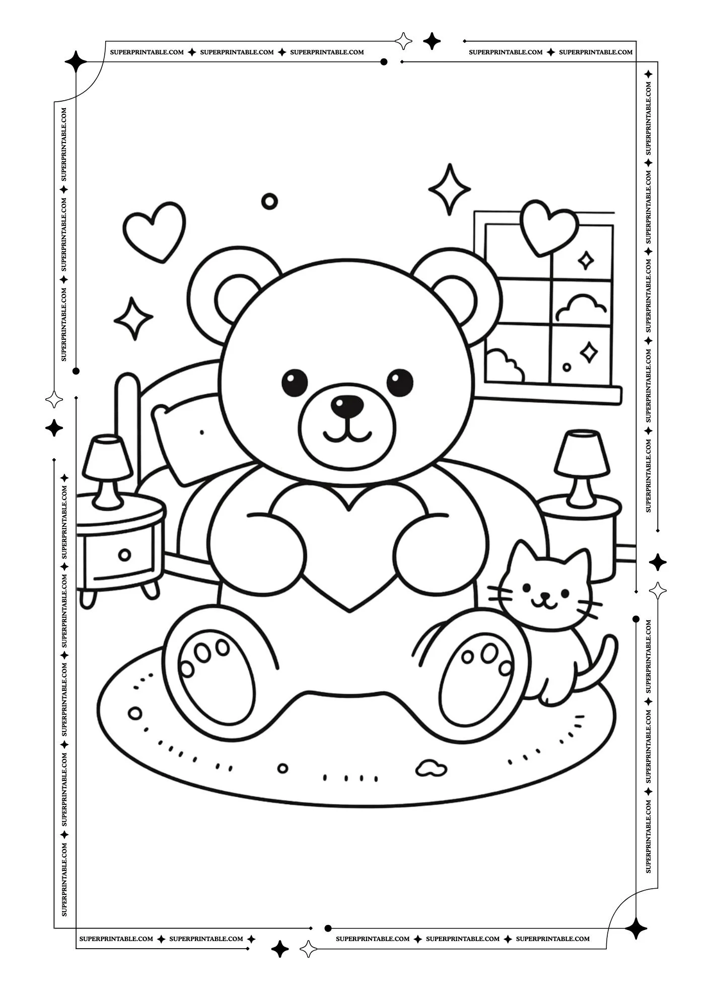 Teddy Coloring Pages 1