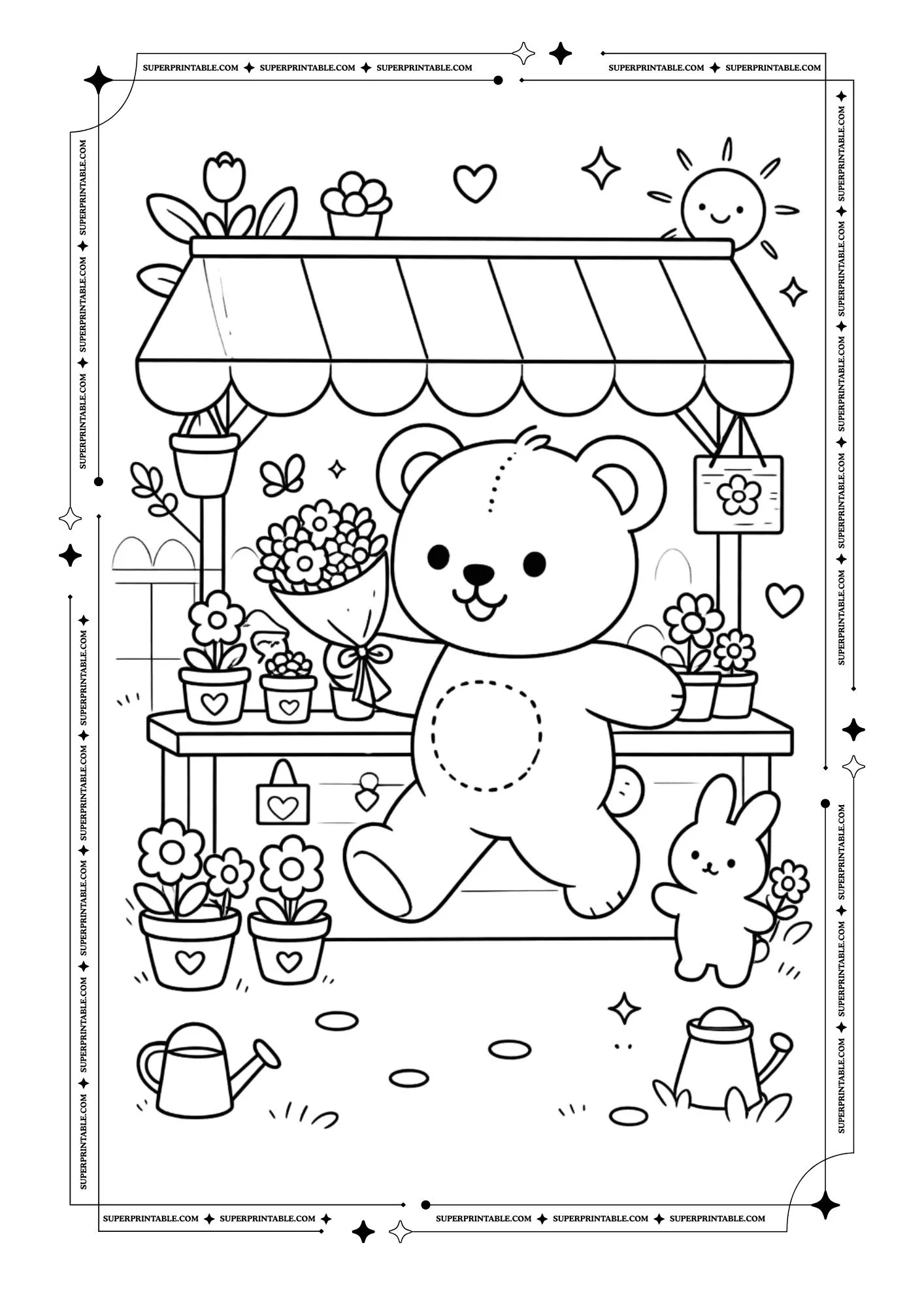Teddy Coloring Pages 2