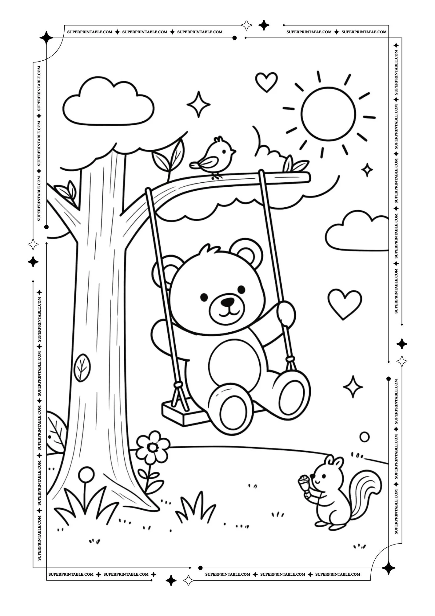 Teddy Coloring Pages 4