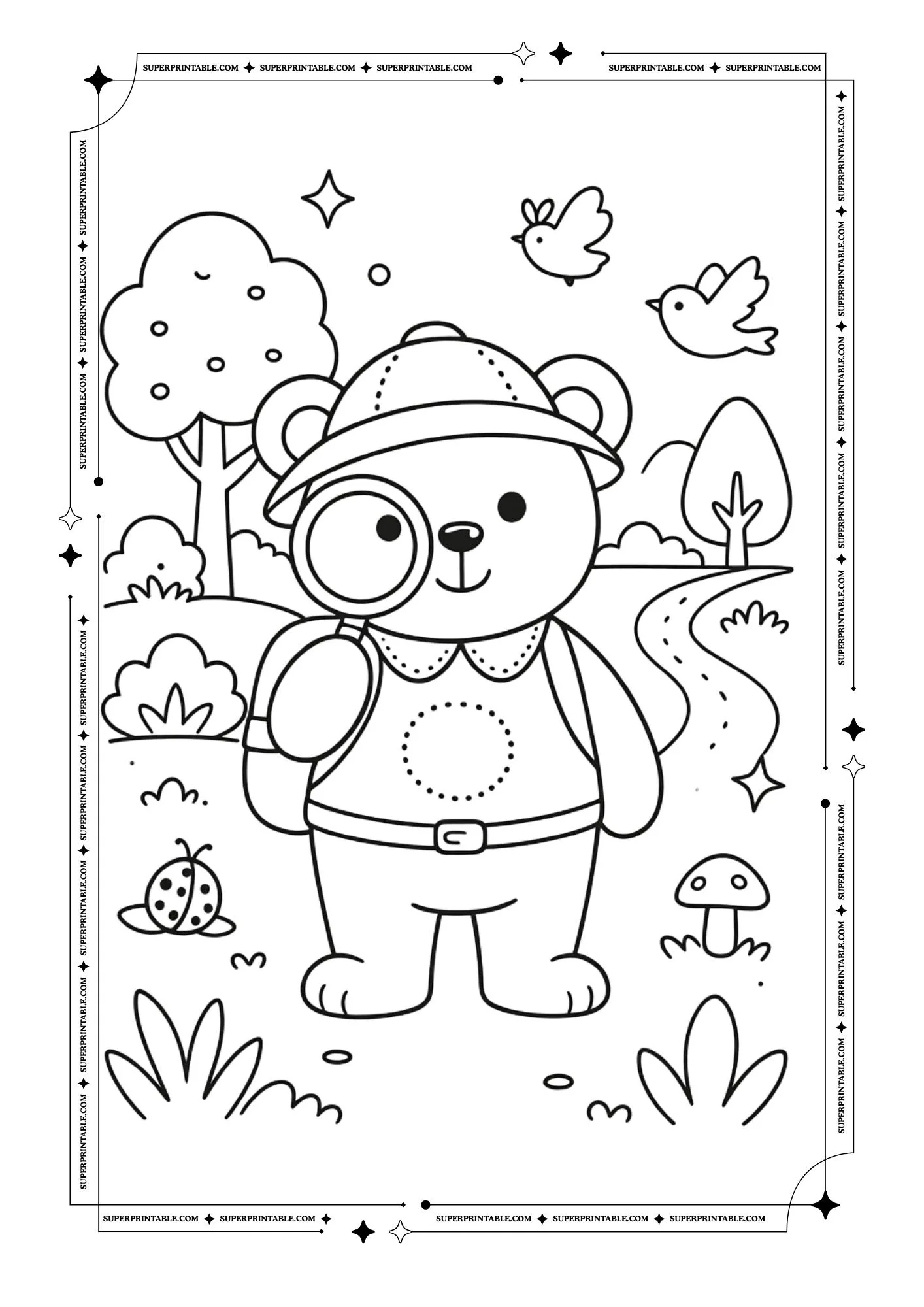 Teddy Coloring Pages 5